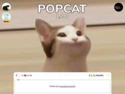 A screenshot of Popcat.Click